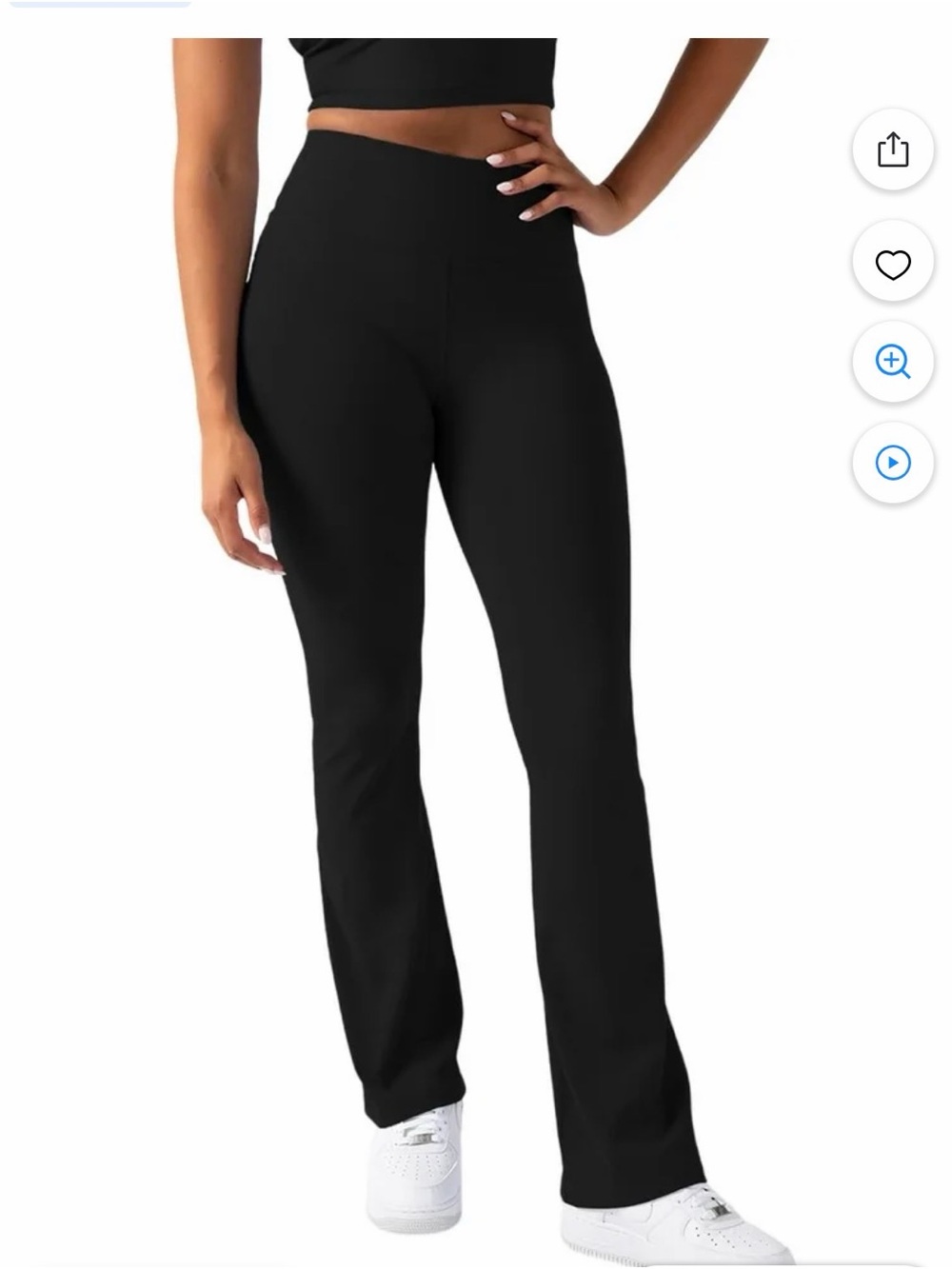 YITTY Active Women UltraLuxe Kick Flare High Waist Legging 2X Plus Bootcut Black